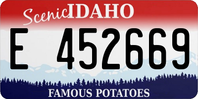 ID license plate E452669