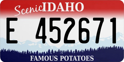 ID license plate E452671