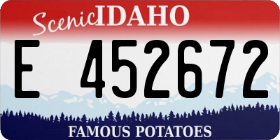 ID license plate E452672