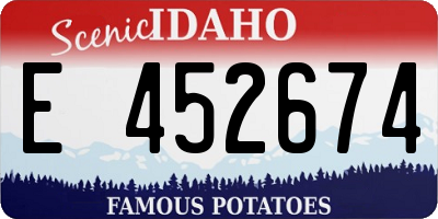 ID license plate E452674