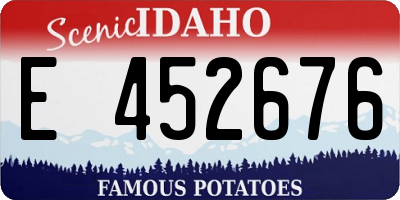 ID license plate E452676