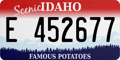 ID license plate E452677