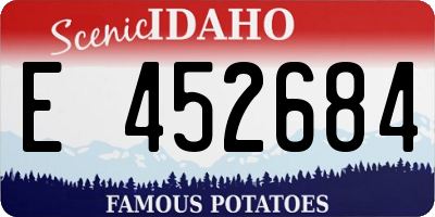 ID license plate E452684