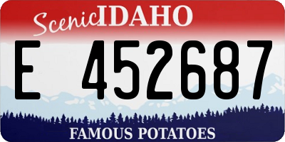 ID license plate E452687
