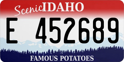 ID license plate E452689