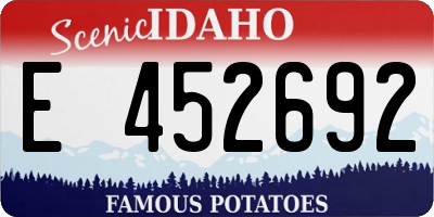 ID license plate E452692