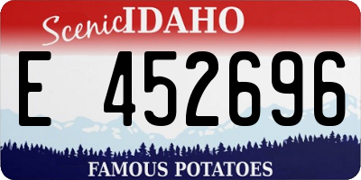 ID license plate E452696