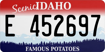 ID license plate E452697