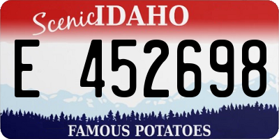 ID license plate E452698