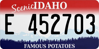 ID license plate E452703