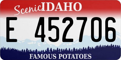 ID license plate E452706
