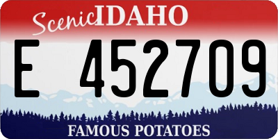 ID license plate E452709