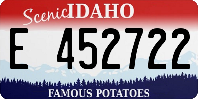 ID license plate E452722