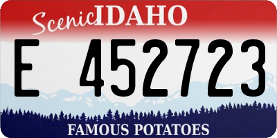 ID license plate E452723