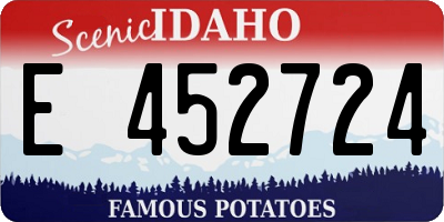 ID license plate E452724