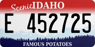 ID license plate E452725