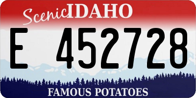 ID license plate E452728