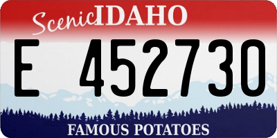 ID license plate E452730