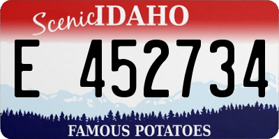 ID license plate E452734