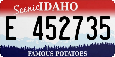 ID license plate E452735