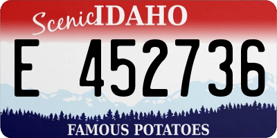 ID license plate E452736