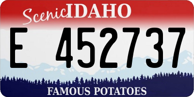 ID license plate E452737