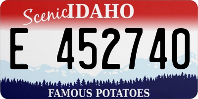 ID license plate E452740