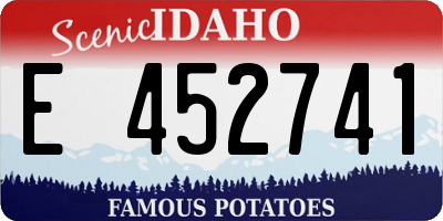 ID license plate E452741