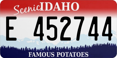 ID license plate E452744