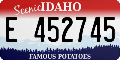 ID license plate E452745