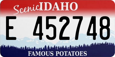 ID license plate E452748