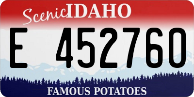 ID license plate E452760
