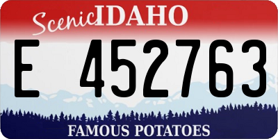 ID license plate E452763