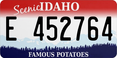 ID license plate E452764