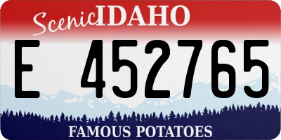ID license plate E452765