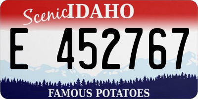 ID license plate E452767