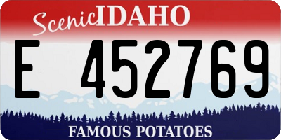 ID license plate E452769