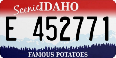 ID license plate E452771