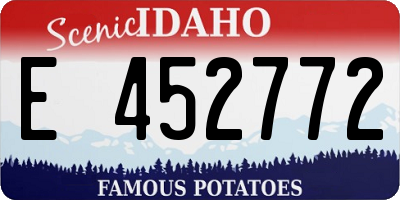 ID license plate E452772
