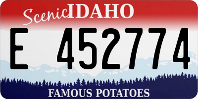 ID license plate E452774