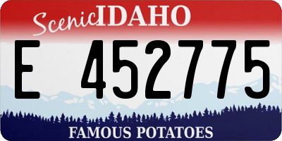 ID license plate E452775