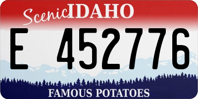 ID license plate E452776