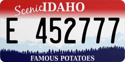 ID license plate E452777