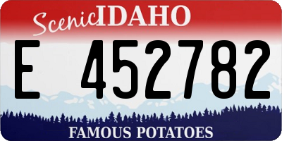 ID license plate E452782