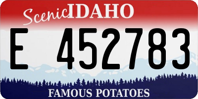 ID license plate E452783