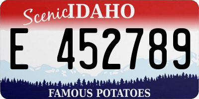 ID license plate E452789