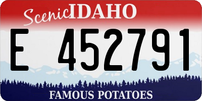 ID license plate E452791