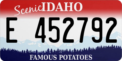 ID license plate E452792
