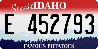 ID license plate E452793