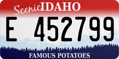 ID license plate E452799